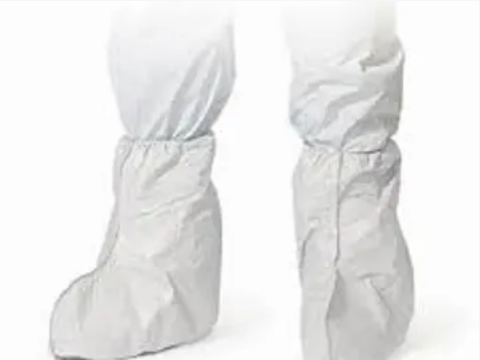 A pair of white shoe cover