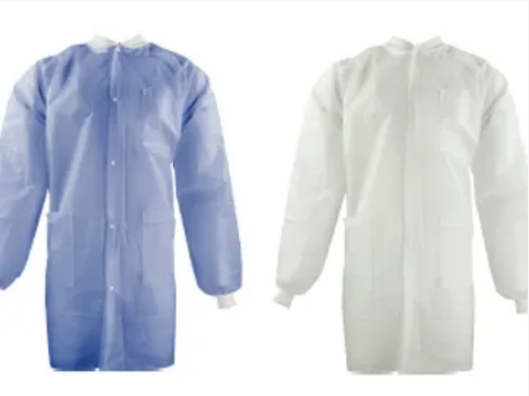 A pari of disposable lab coat