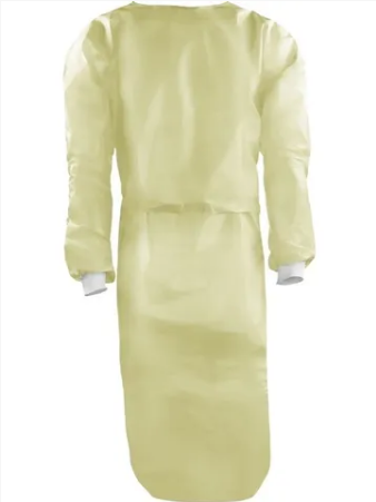 Yellow isolation gown