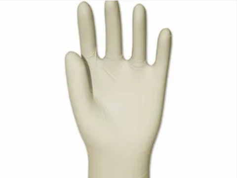 Greay latex gloves