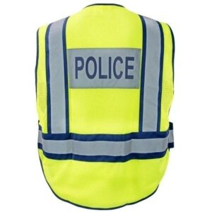 A yellow reflective jacket for police officers