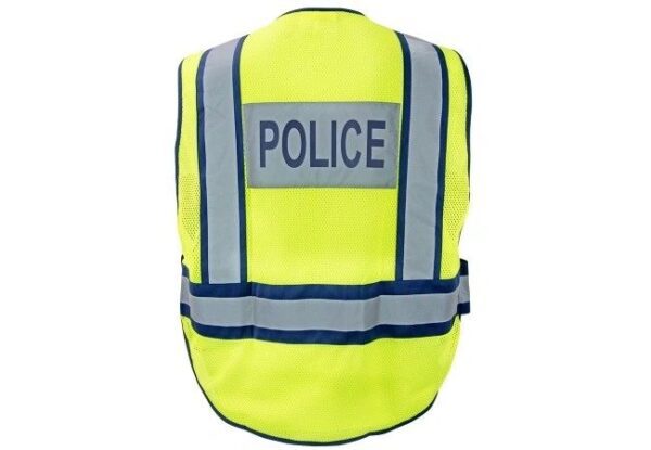 A yellow reflective jacket for police officers
