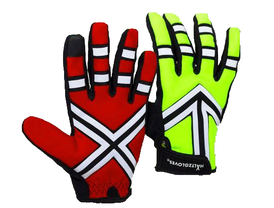 A different color of reflective gloves