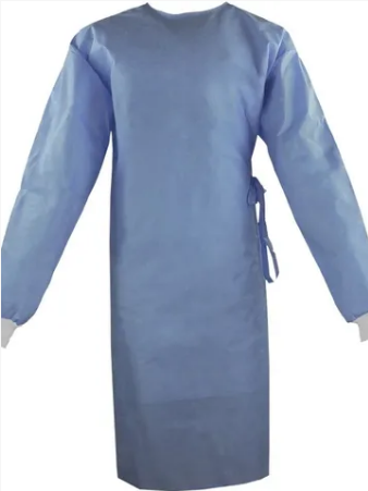 Dark blue surgical gown