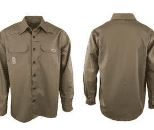 Brown Cotton 7 OZ Long Sleeve Shirt