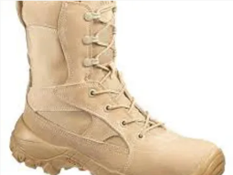 Desert-Color Boot with Rubber Outsole