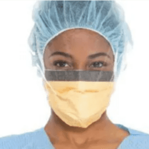 A surgical high-filtration mask