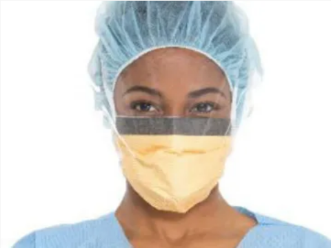 A surgical high-filtration mask