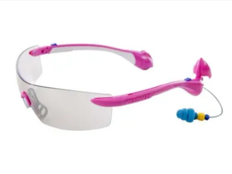 Woman’s sports-style safety glasses