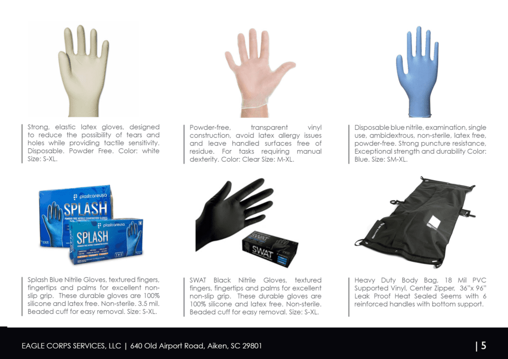 Surgical gloves with different colors